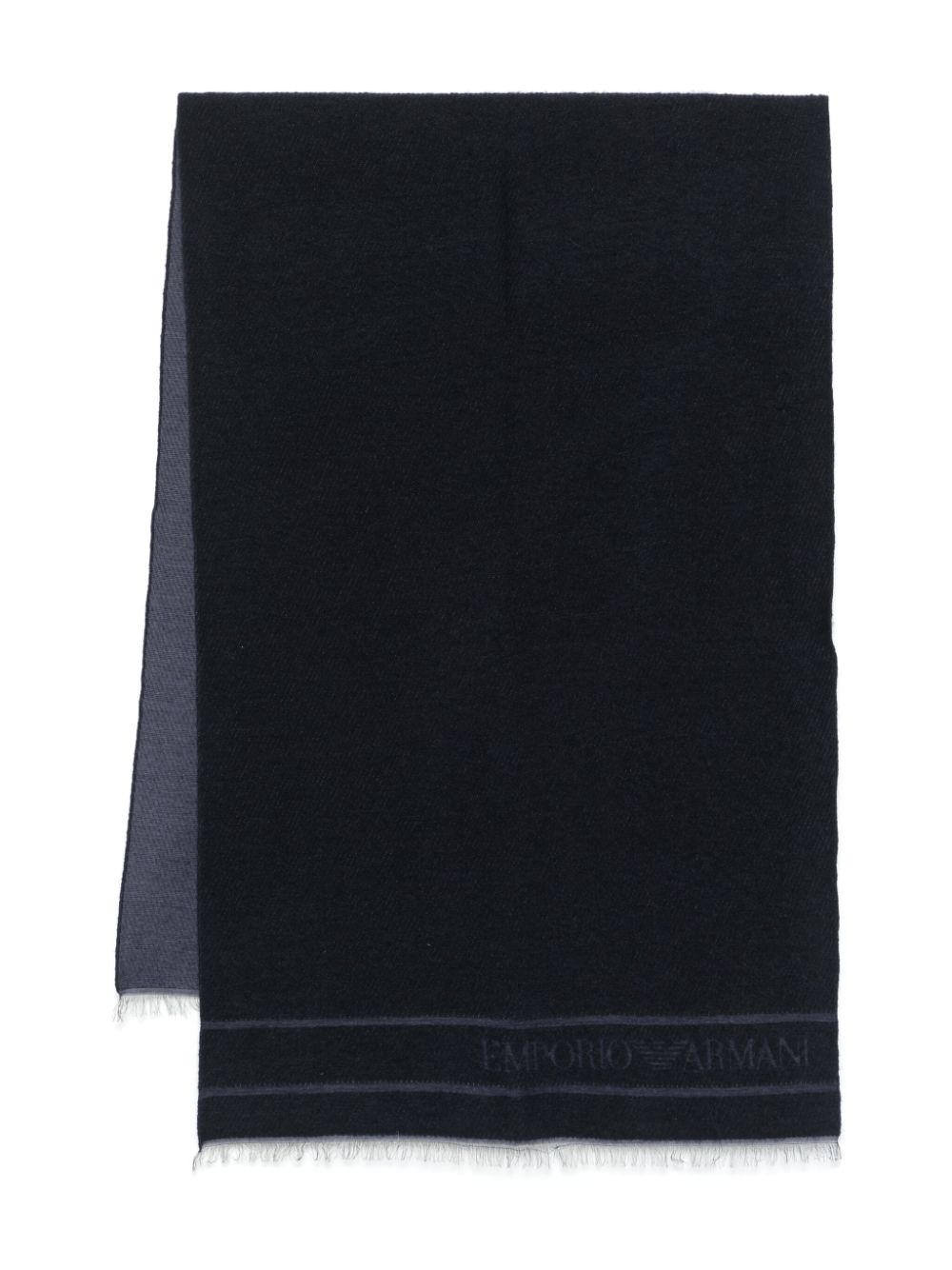 Emporio Armani logo-jacquard scarf - Blue von Emporio Armani