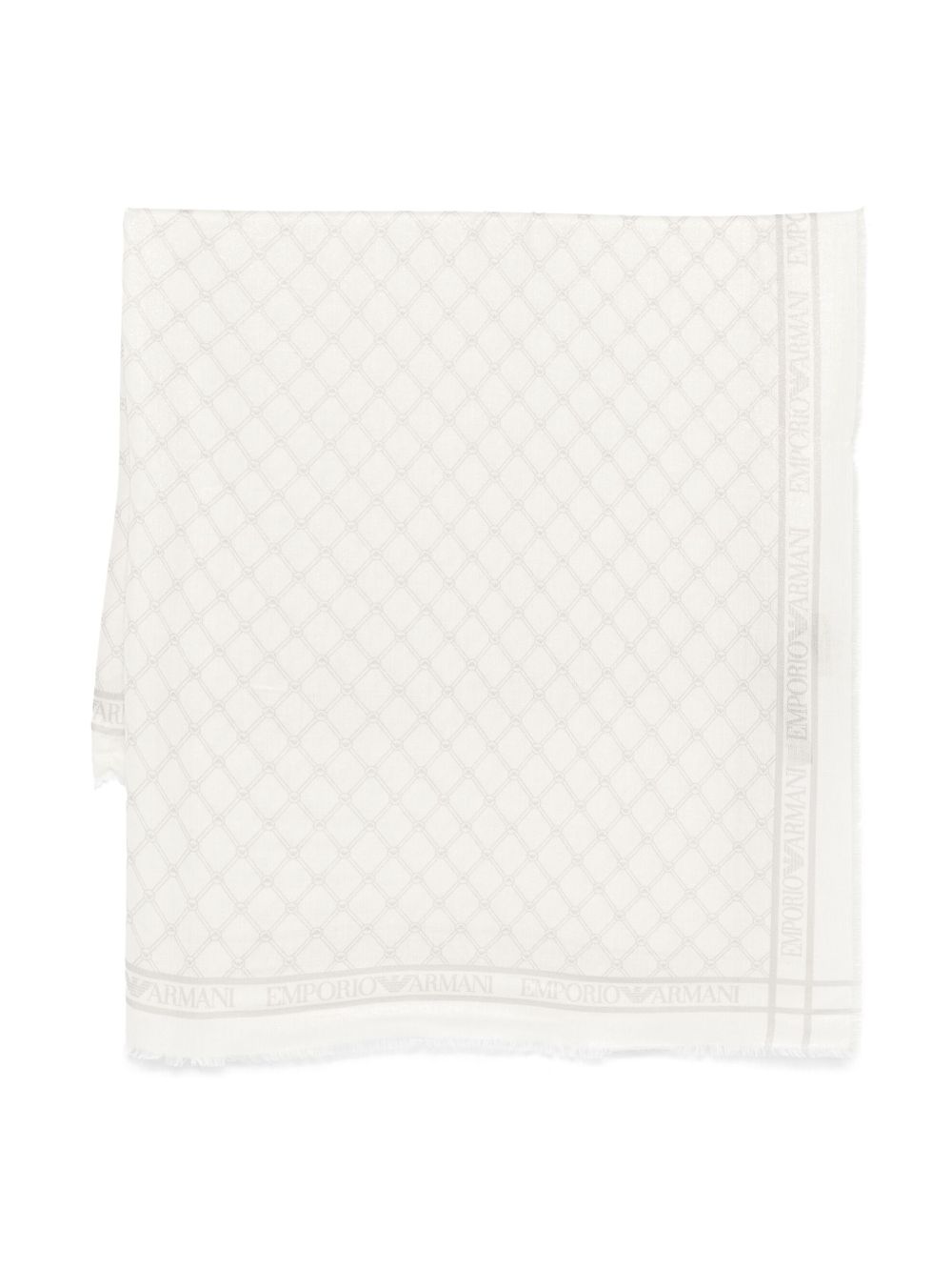 Emporio Armani logo-jacquard scarf - Neutrals von Emporio Armani