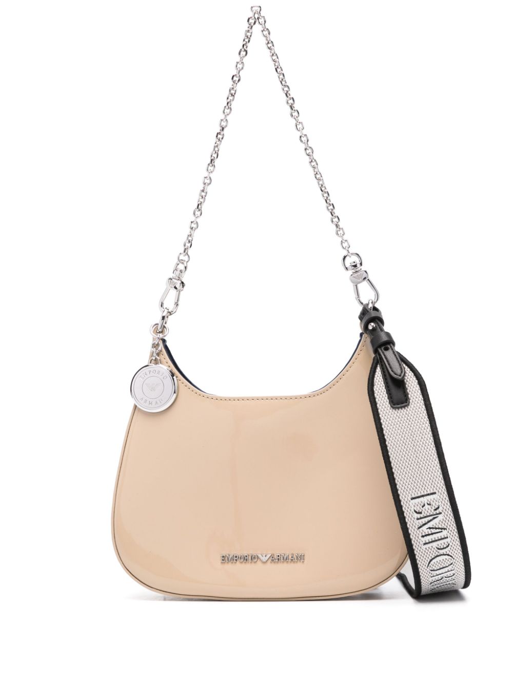 Emporio Armani logo-lettering cross body bag - Neutrals von Emporio Armani