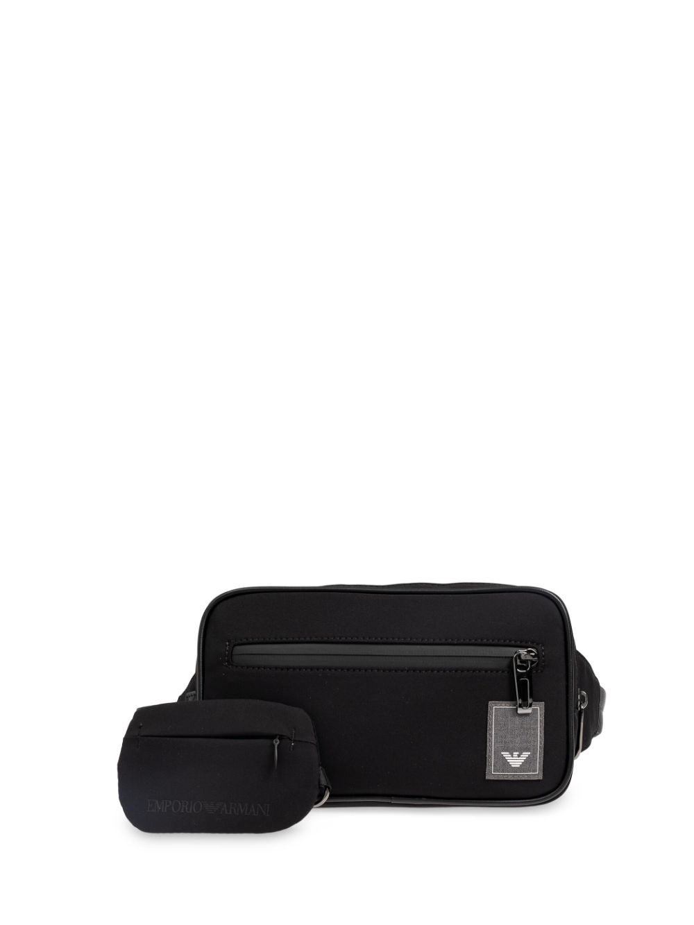 Emporio Armani logo-patch belt bag - Black von Emporio Armani