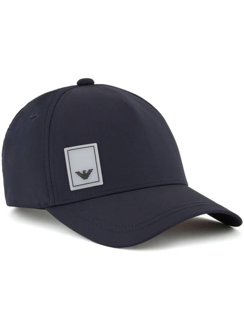 Emporio Armani logo-patch cotton cap - Blue von Emporio Armani