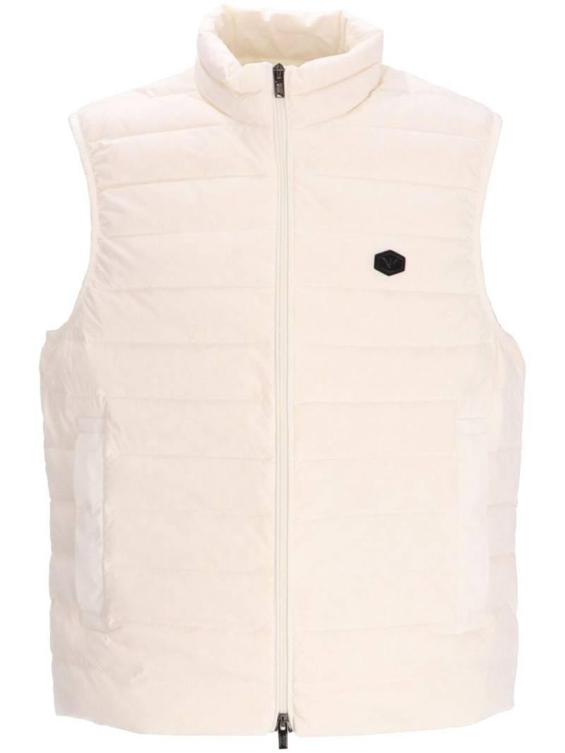 Emporio Armani logo-patch gilet - Neutrals von Emporio Armani