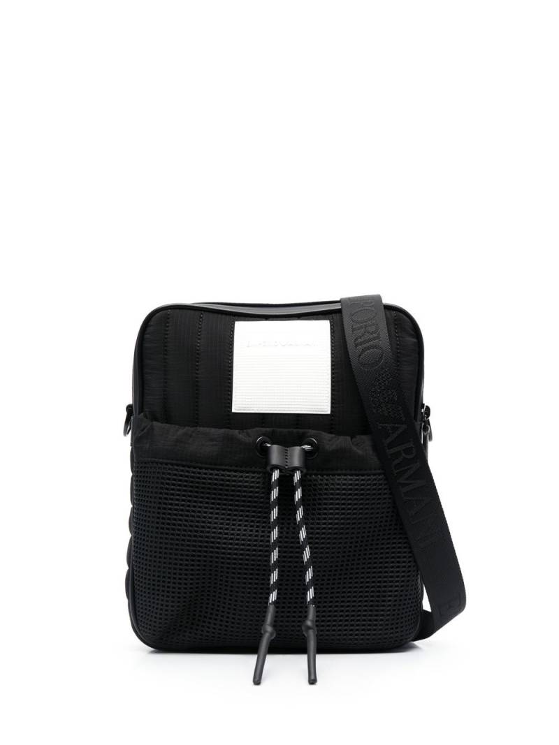 Emporio Armani logo-patch messenger bag - Black von Emporio Armani