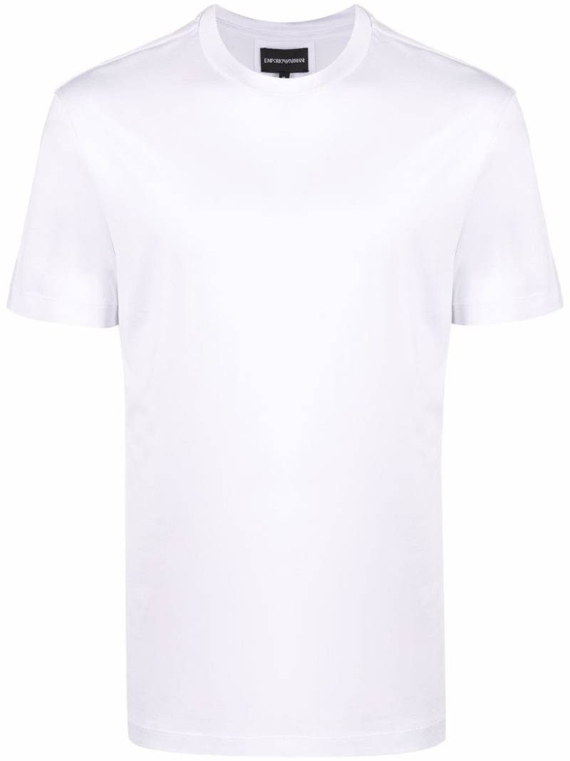 Emporio Armani logo-patch short-sleeve T-shirt - White von Emporio Armani