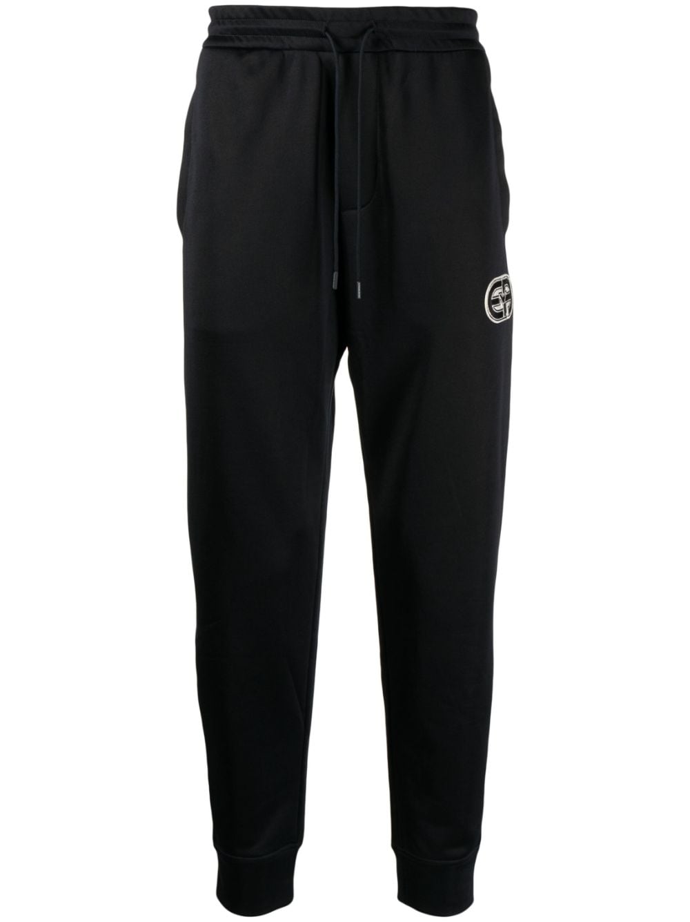 Emporio Armani logo-patch track pants - Black von Emporio Armani