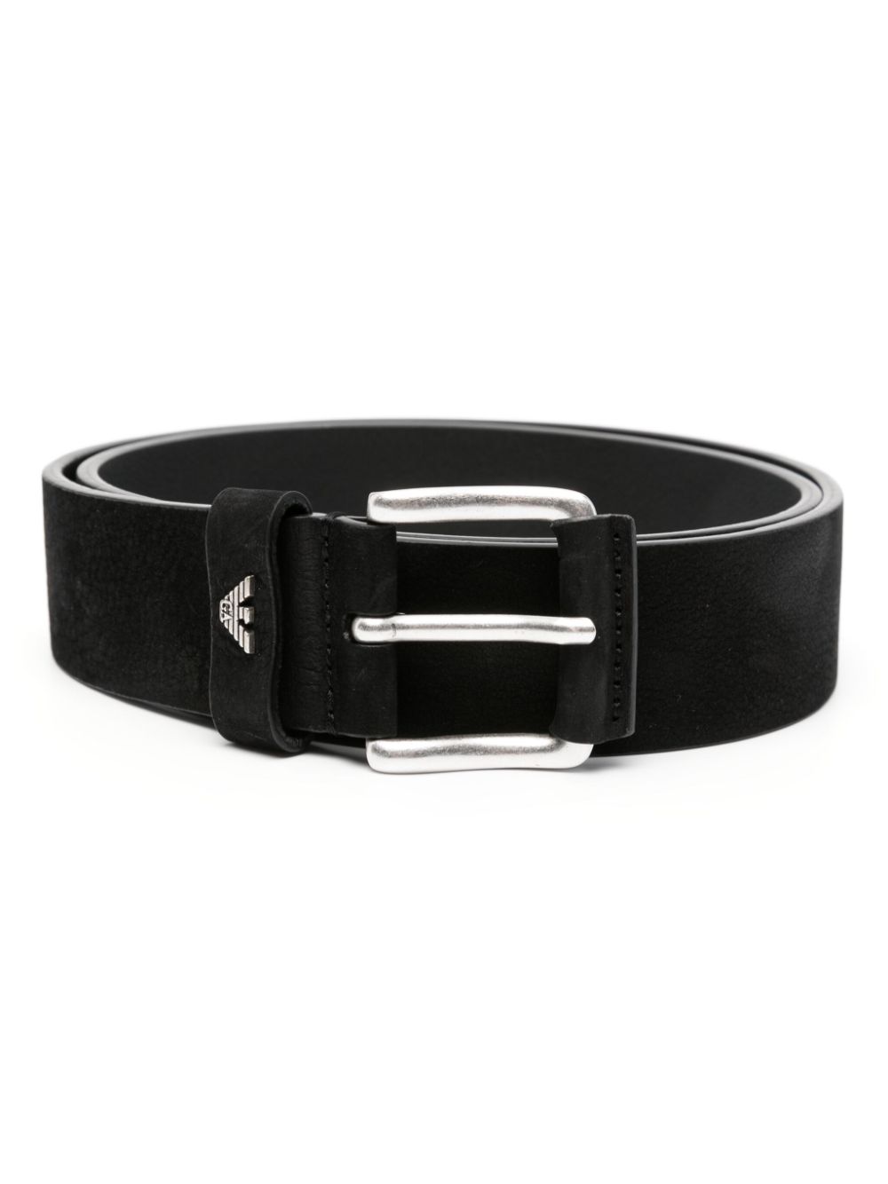 Emporio Armani logo-plaque belt - Black von Emporio Armani