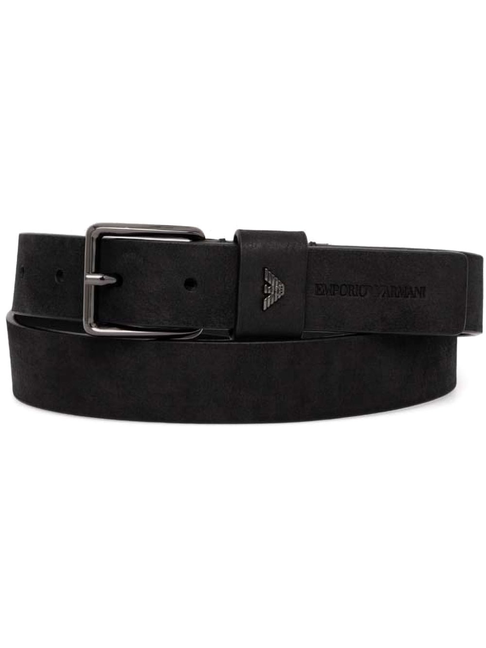 Emporio Armani logo-plaque belt - Black von Emporio Armani