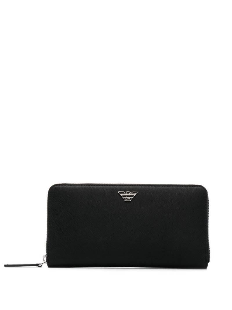 Emporio Armani logo-plaque detail wallet - Black von Emporio Armani