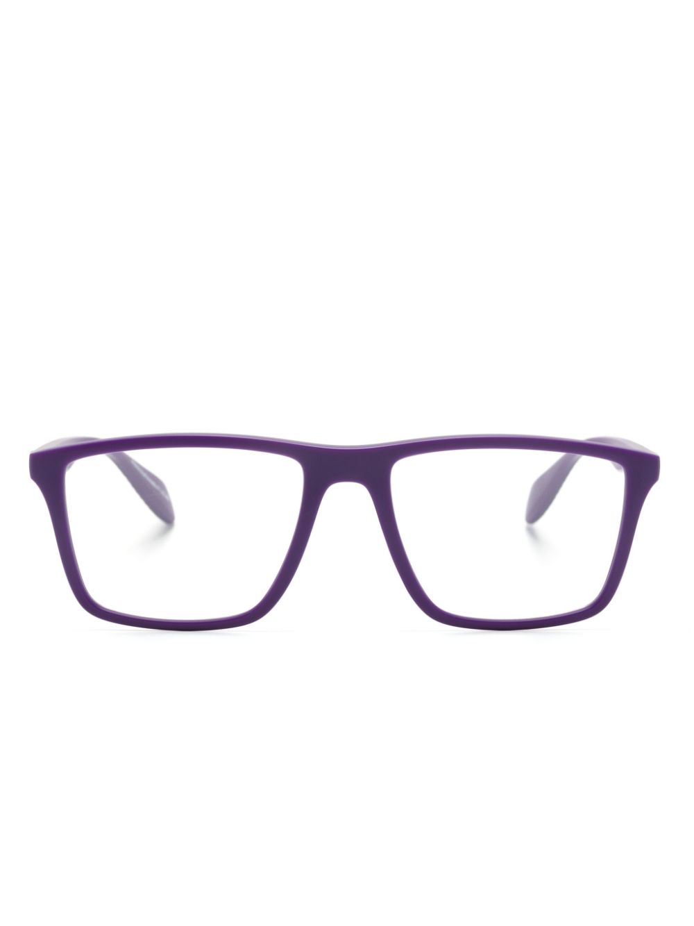 Emporio Armani logo-plaque square-frame glasses - Purple von Emporio Armani