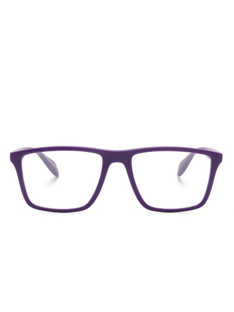 Emporio Armani logo-plaque square-frame glasses - Purple von Emporio Armani