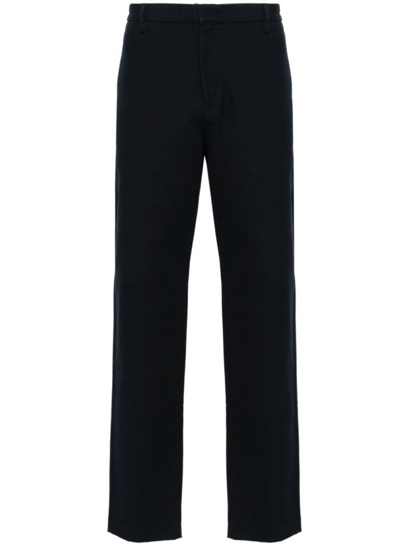 Emporio Armani logo-plaque trousers - Blue von Emporio Armani