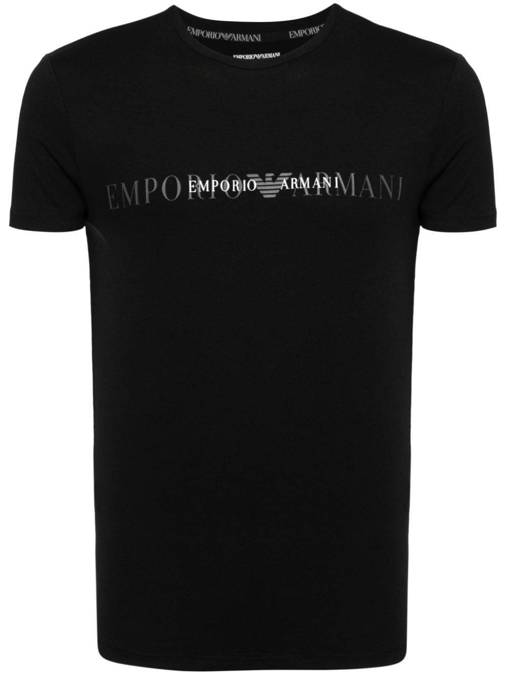 Emporio Armani logo-print T-shirt - Black von Emporio Armani