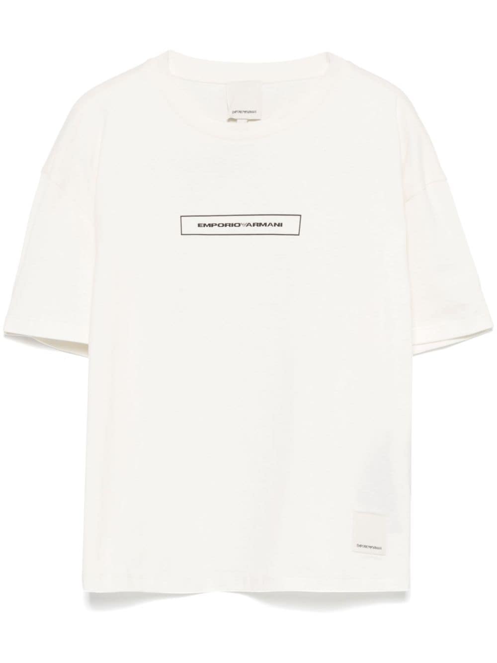 Emporio Armani logo-print T-shirt - Neutrals von Emporio Armani