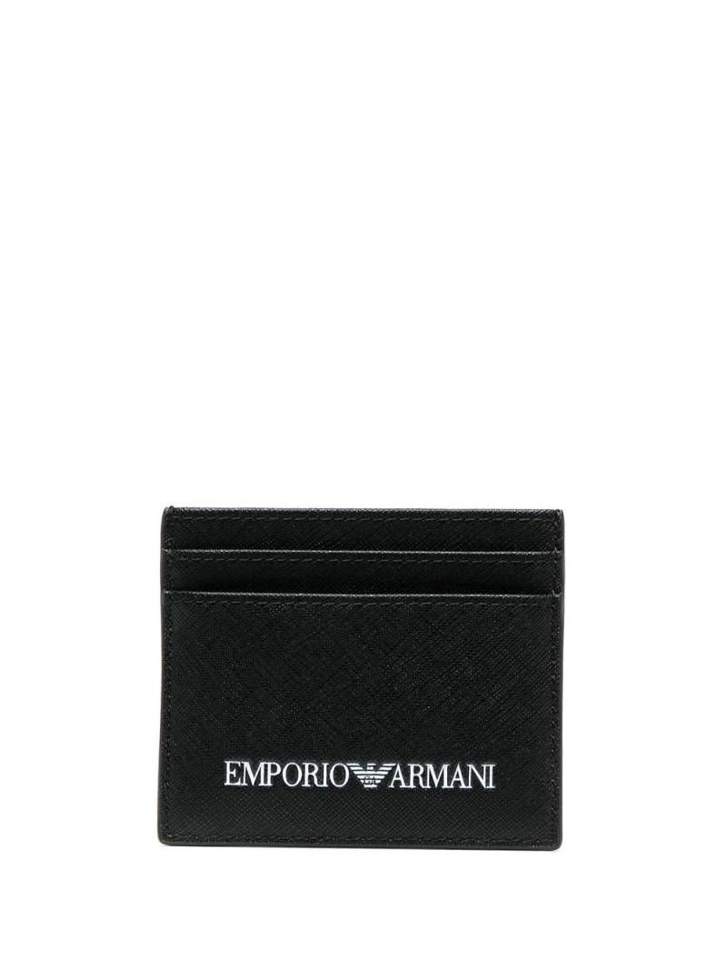 Emporio Armani logo-print cardholder - Black von Emporio Armani