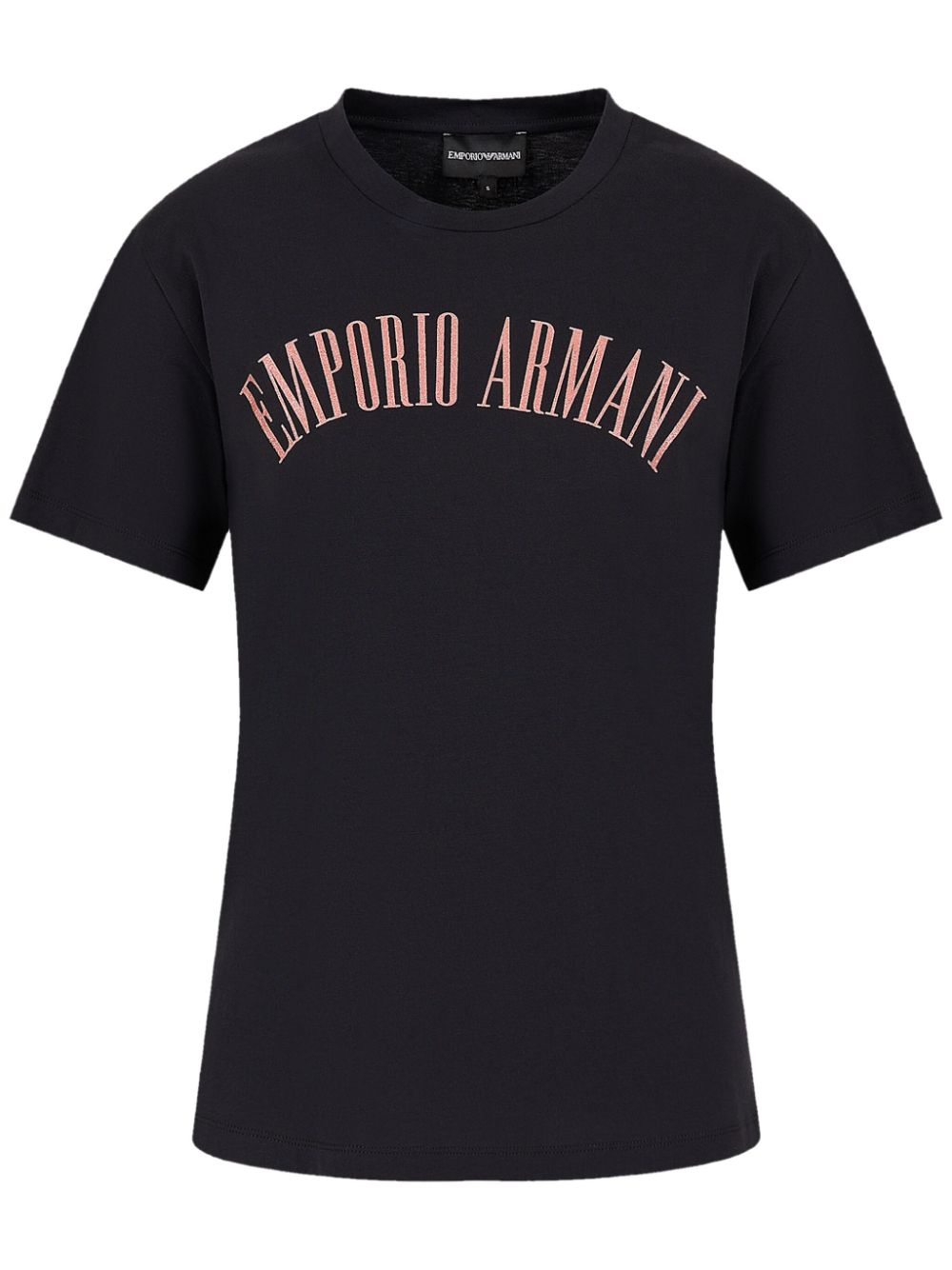 Emporio Armani logo-print cotton T-shirt - Black von Emporio Armani