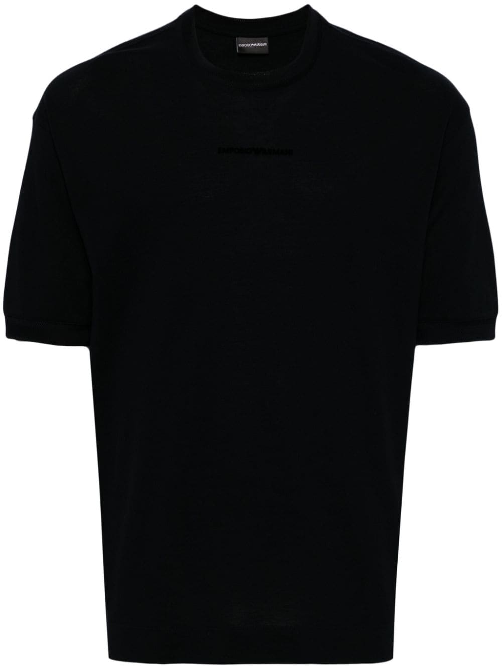 Emporio Armani logo-print cotton T-shirt - Black von Emporio Armani