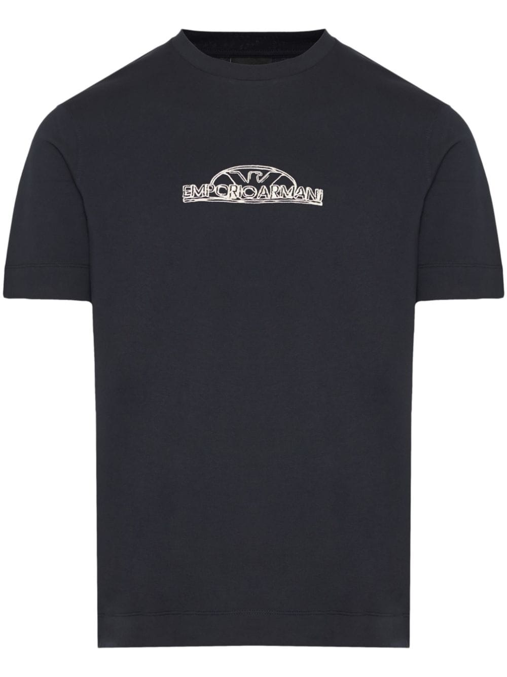 Emporio Armani logo-print cotton T-shirt - Blue von Emporio Armani