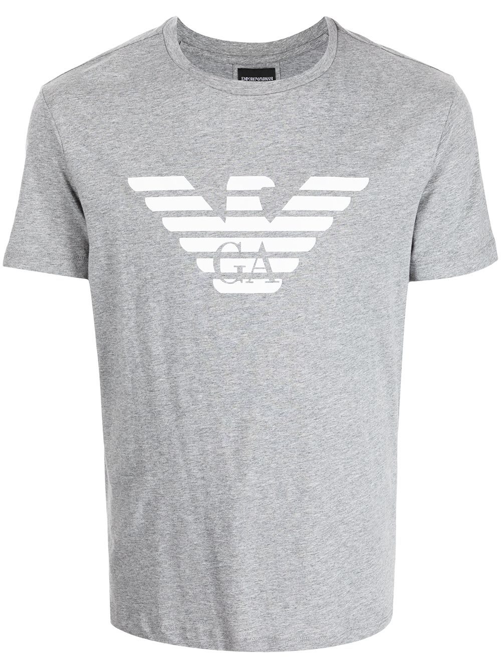 Emporio Armani logo-print cotton T-shirt - Grey von Emporio Armani