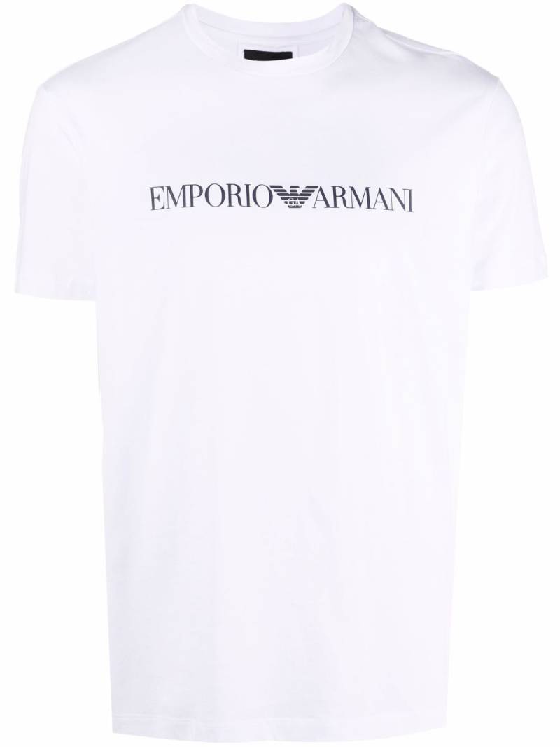 Emporio Armani logo-print cotton T-shirt - White von Emporio Armani