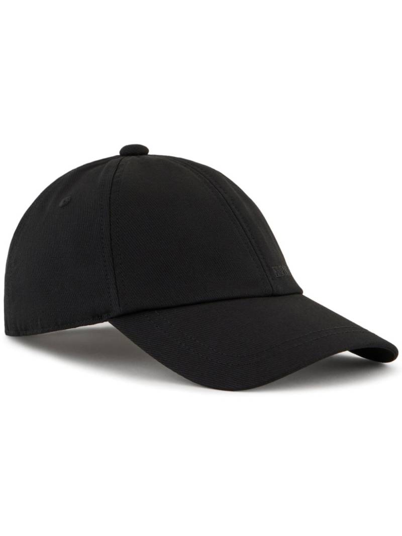 Emporio Armani logo-print cotton cap - Black von Emporio Armani