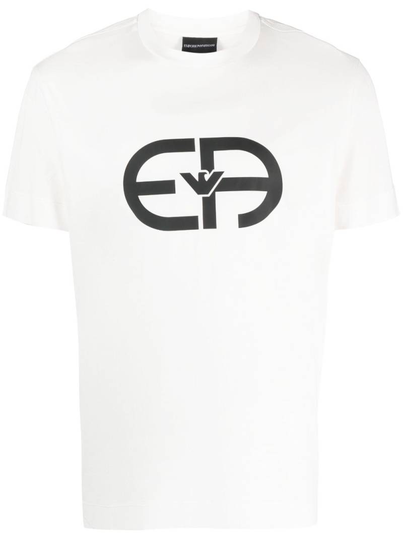 Emporio Armani logo-print crew-neck T-shirt - White von Emporio Armani