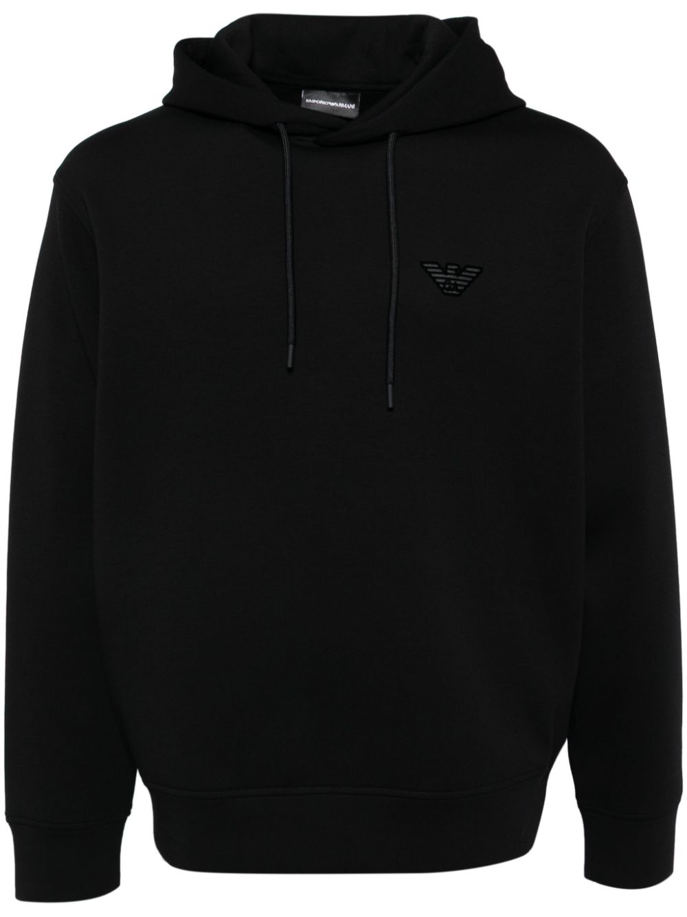 Emporio Armani logo-print hoodie - Black von Emporio Armani