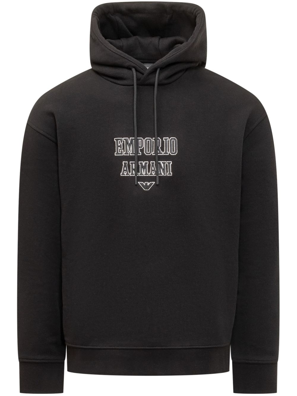 Emporio Armani logo-print hoodie - Black von Emporio Armani