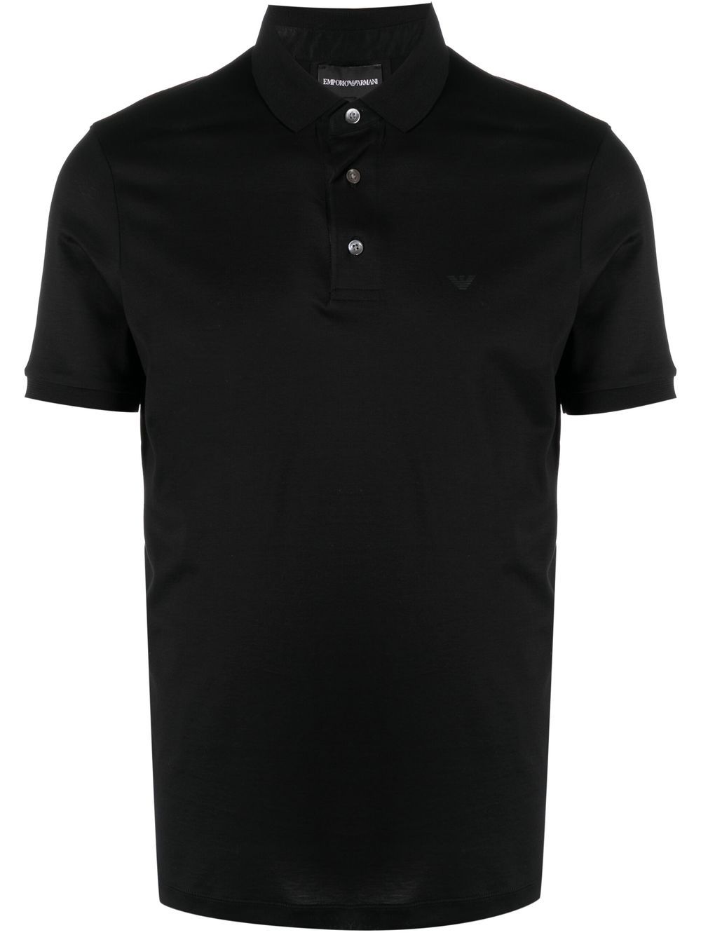 Emporio Armani logo-print polo shirt - Black von Emporio Armani