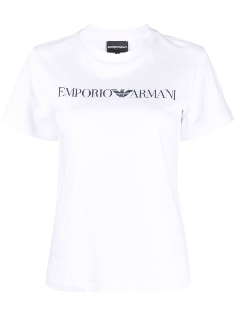 Emporio Armani logo-print short-sleeve T-shirt - White von Emporio Armani