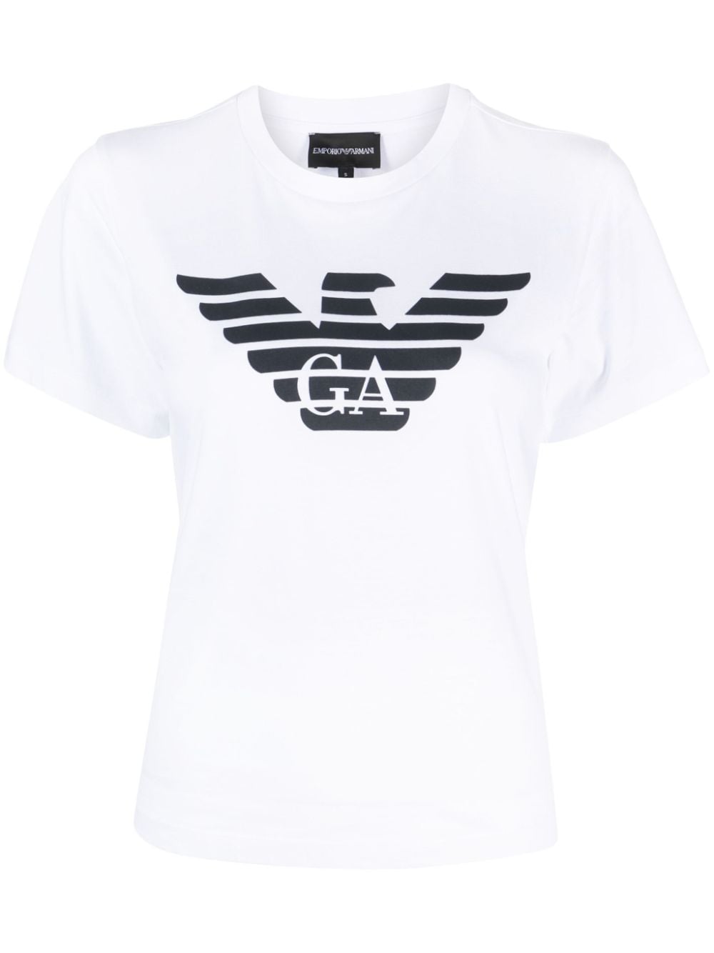 Emporio Armani logo-print short-sleeve T-shirt - White von Emporio Armani