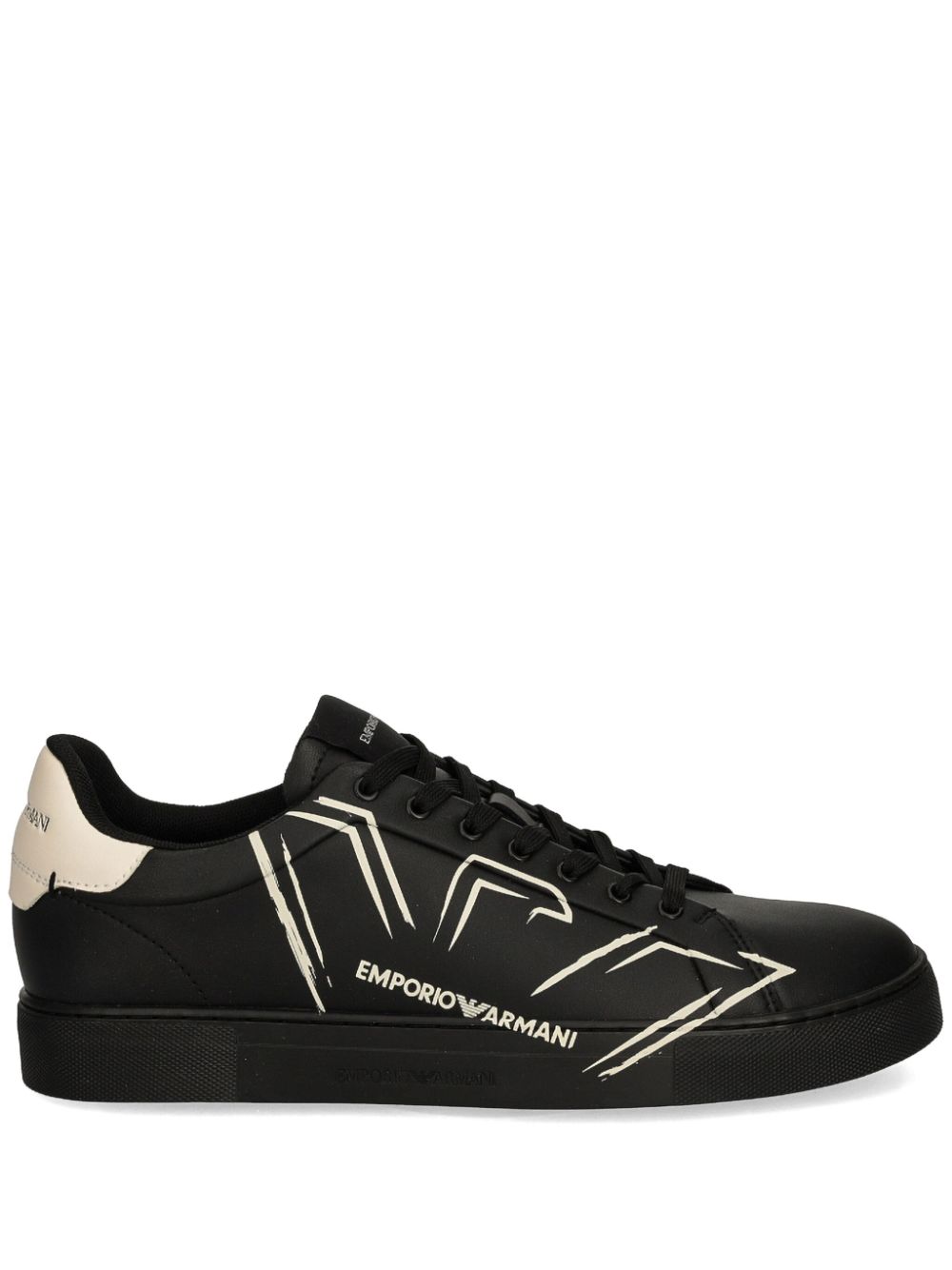 Emporio Armani logo-print sneakers - Black von Emporio Armani