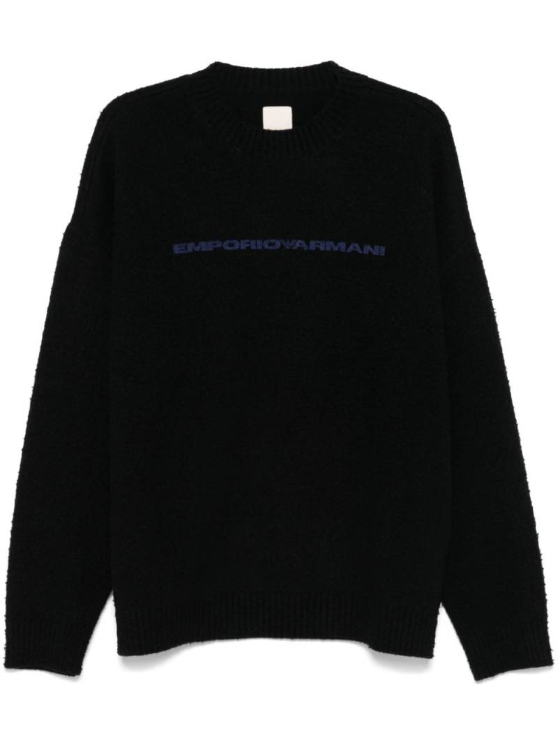 Emporio Armani logo-print sweater - Black von Emporio Armani