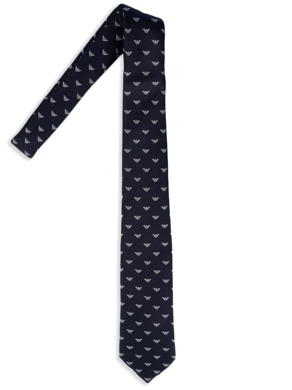 Emporio Armani logo-print tie - Blue von Emporio Armani