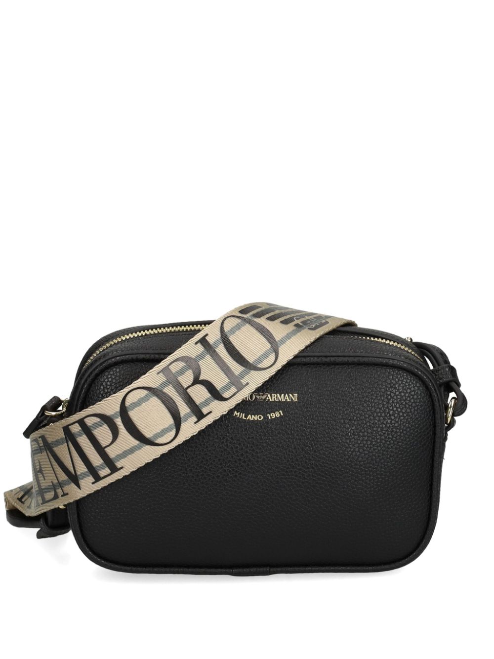 Emporio Armani logo-stamp crossbody bag - Black von Emporio Armani