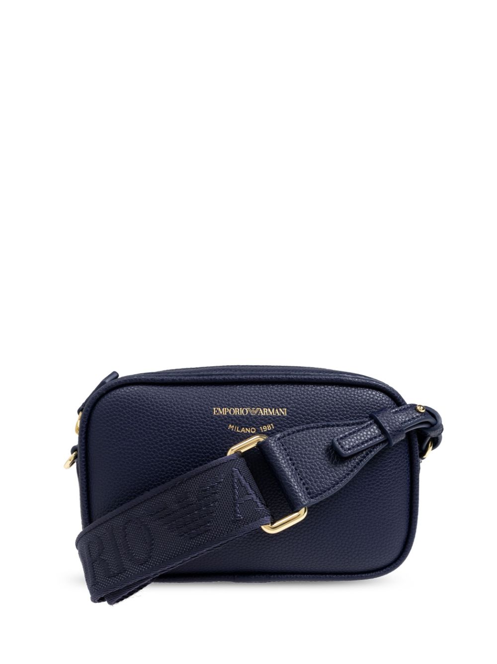 Emporio Armani logo-stamp crossbody bag - Blue von Emporio Armani