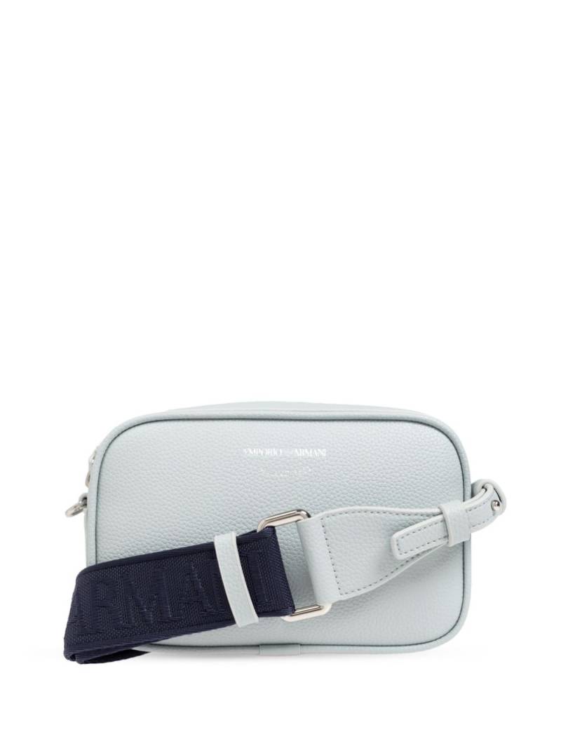 Emporio Armani logo-stamp crossbody bag - Blue von Emporio Armani