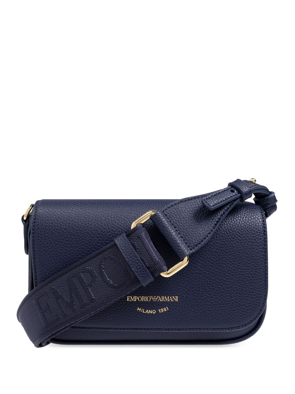 Emporio Armani logo-stamp crossbody bag - Blue von Emporio Armani