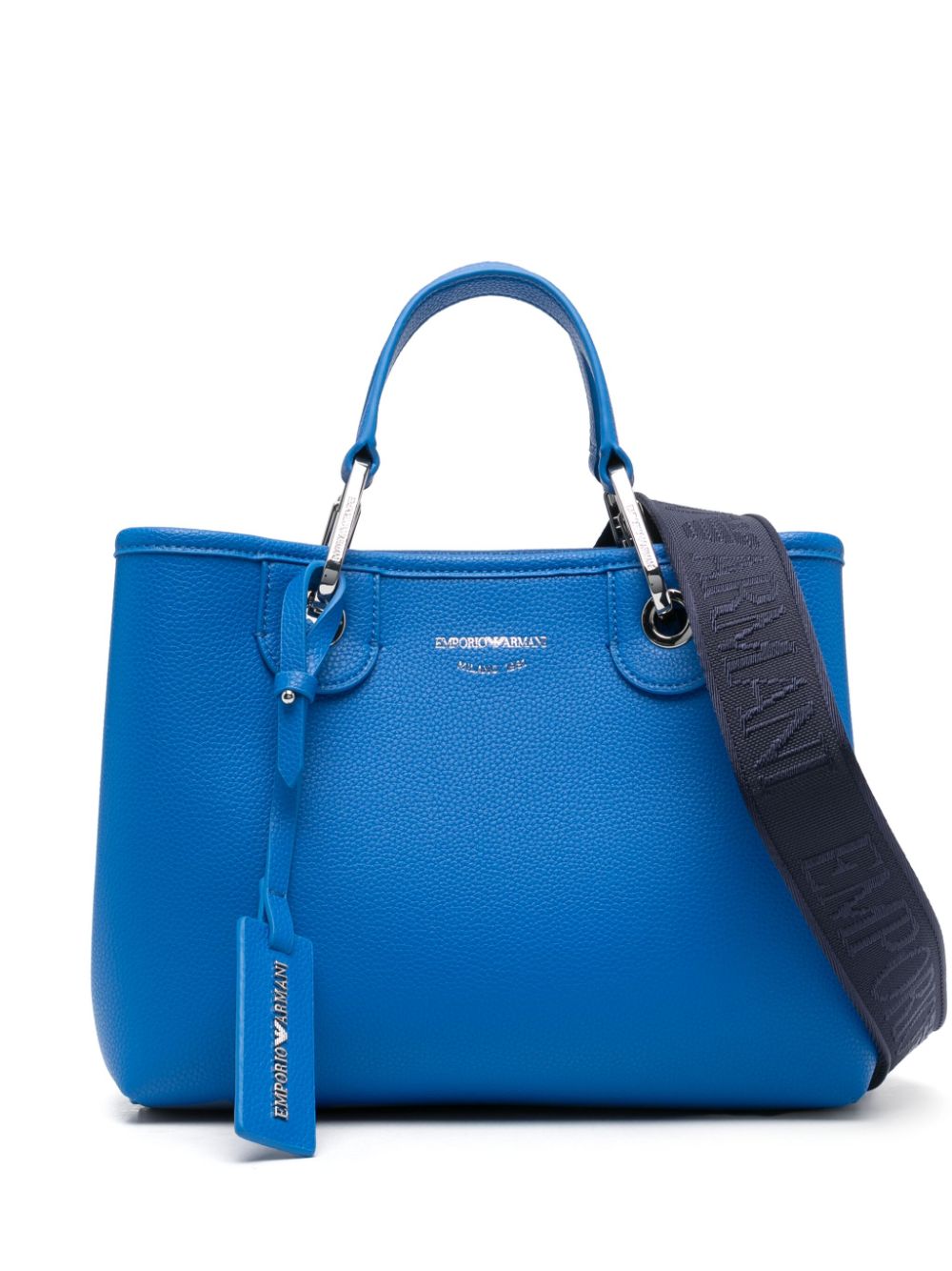 Emporio Armani logo-stamp tote bag - Blue von Emporio Armani