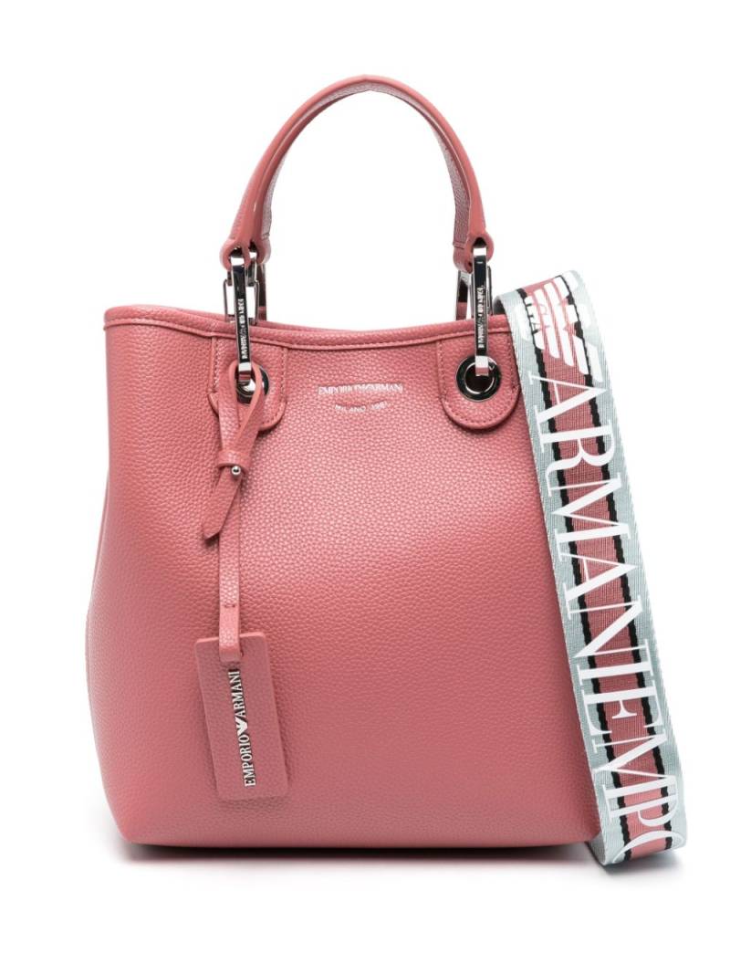 Emporio Armani logo-strap faux-leather bag - Pink von Emporio Armani