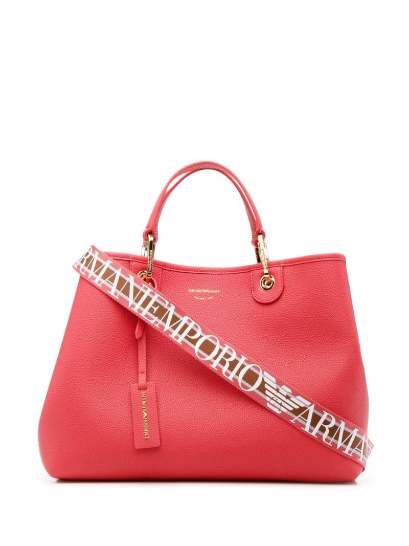 Emporio Armani logo-strap tote - Pink von Emporio Armani