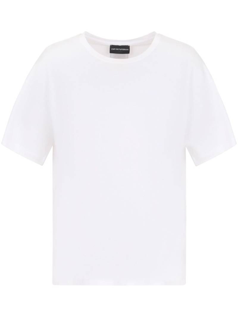 Emporio Armani logo tag T-shirt - White von Emporio Armani