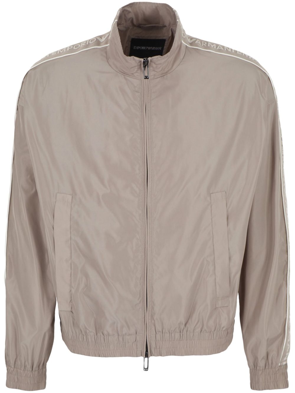 Emporio Armani logo-tape bomber jacket - Neutrals von Emporio Armani