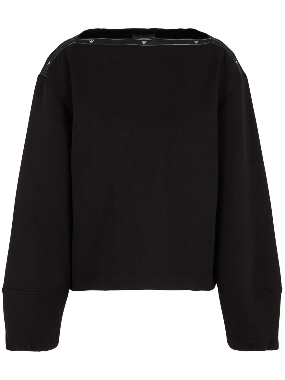 Emporio Armani logo trim jumper - Black von Emporio Armani