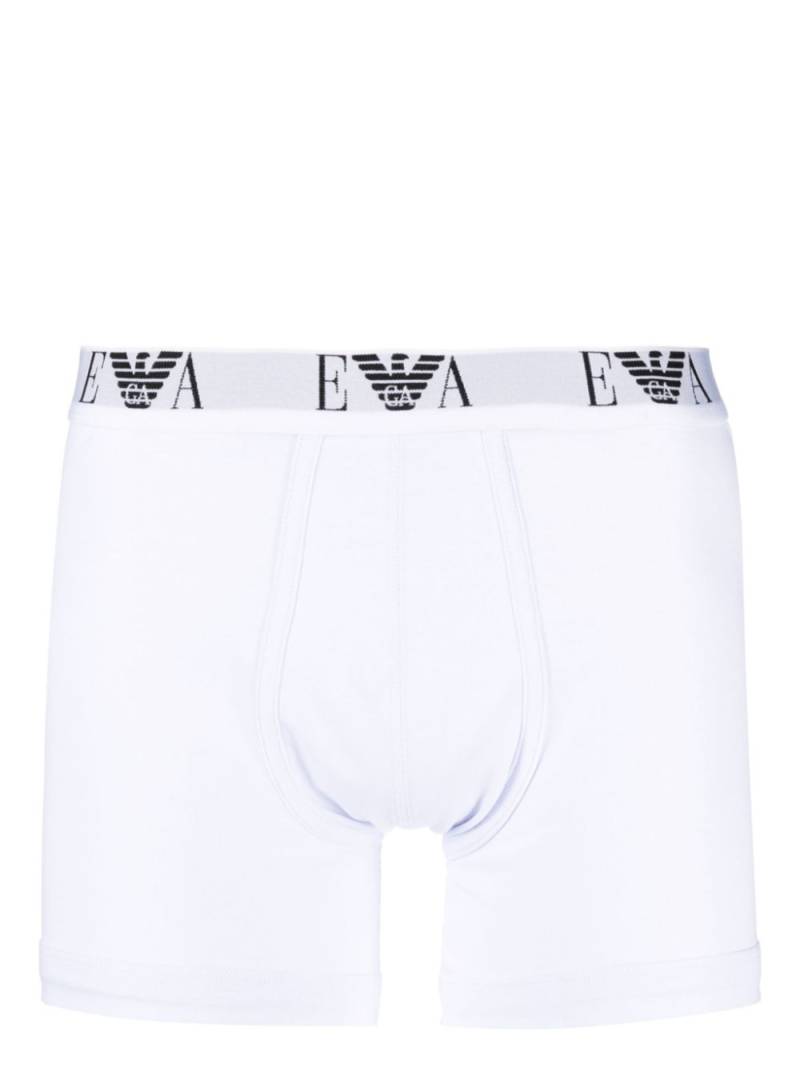 Emporio Armani logo-waist cotton boxer briefs - White von Emporio Armani