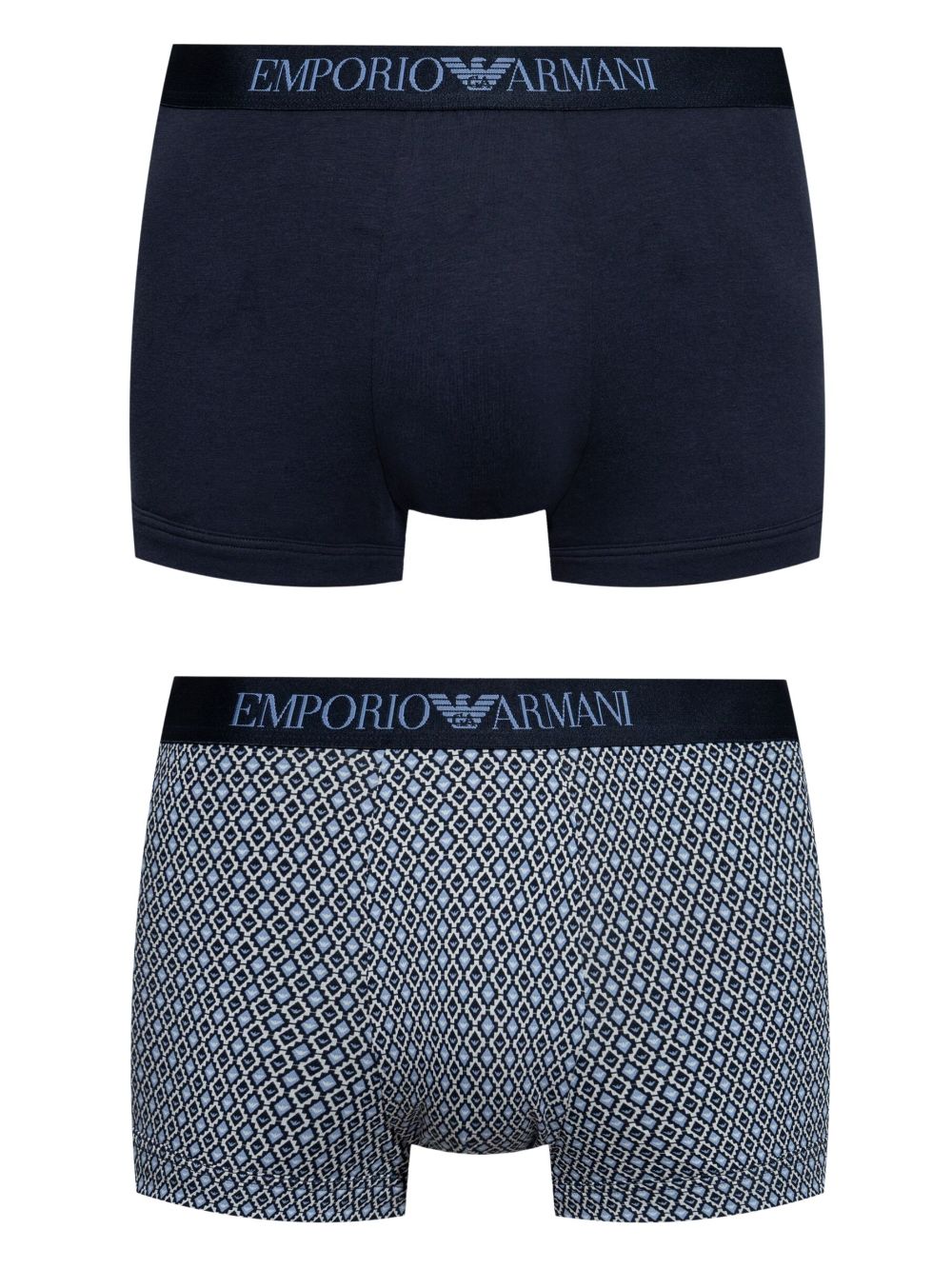 Emporio Armani logo-waistband boxers (set of two) - Blue von Emporio Armani