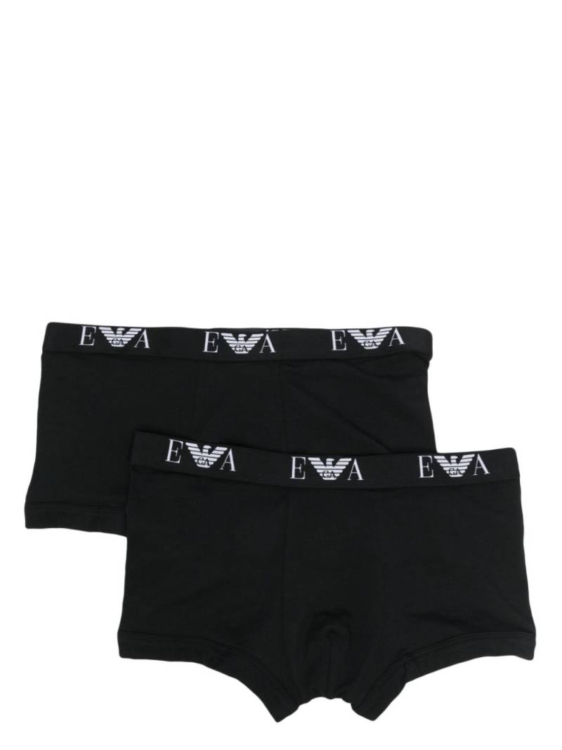 Emporio Armani logo-waistband boxers - Black von Emporio Armani