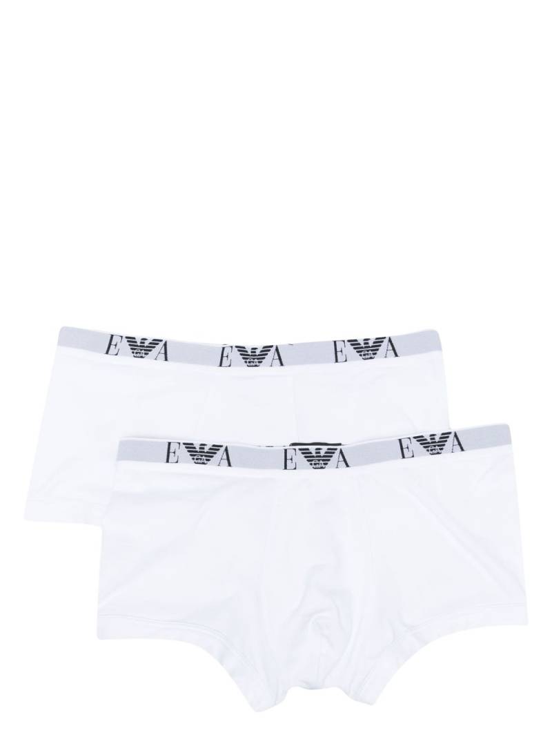 Emporio Armani logo-waistband boxers - White von Emporio Armani