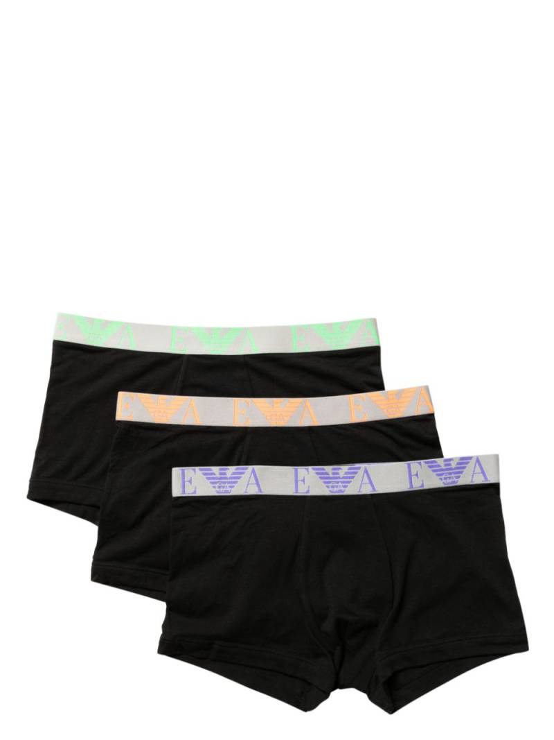 Emporio Armani logo-waistband briefs (pack of three) - Black von Emporio Armani