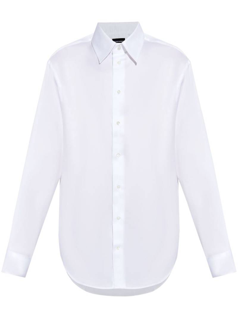 Emporio Armani long-sleeve poplin shirt - Black von Emporio Armani