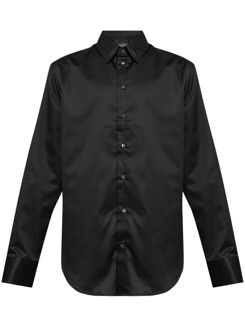 Emporio Armani long-sleeve poplin shirt - Black von Emporio Armani